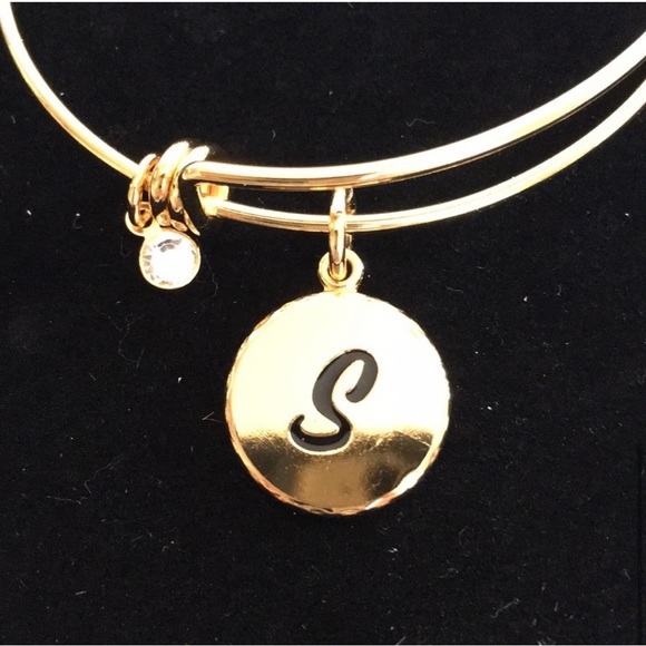 Halos & Glories Initial “S” Expandable Bangle Bracelet NWT - Picture 7 of 7